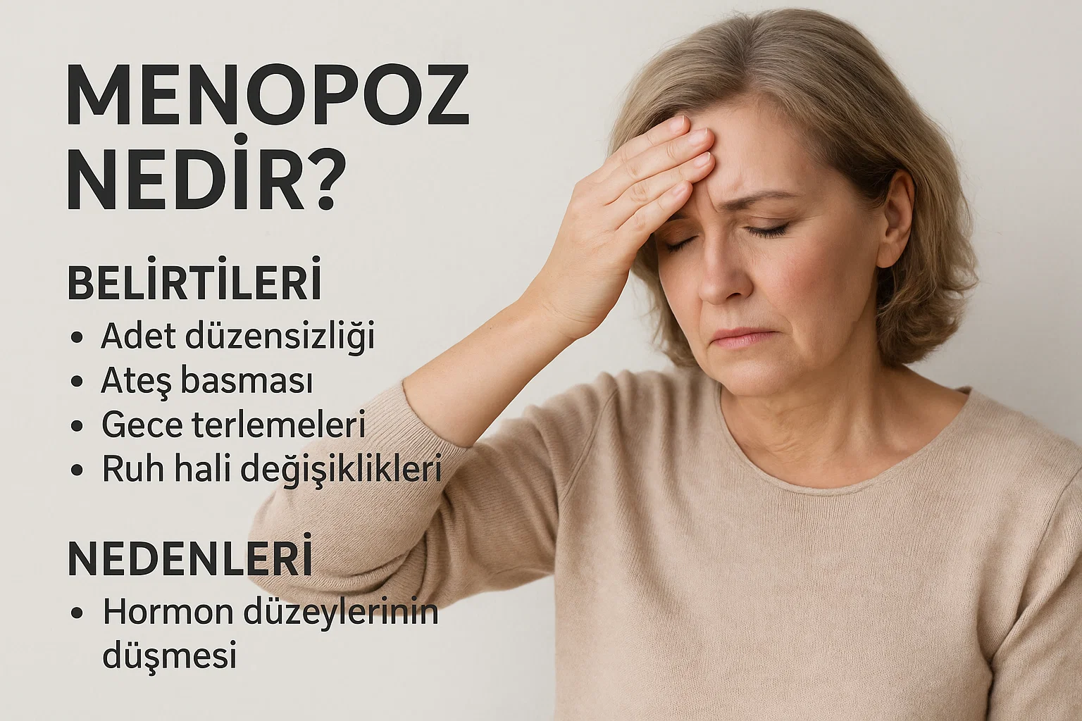 menopoz nedir ? belirtileri nelerdir ? nedenleri nelerdir ?